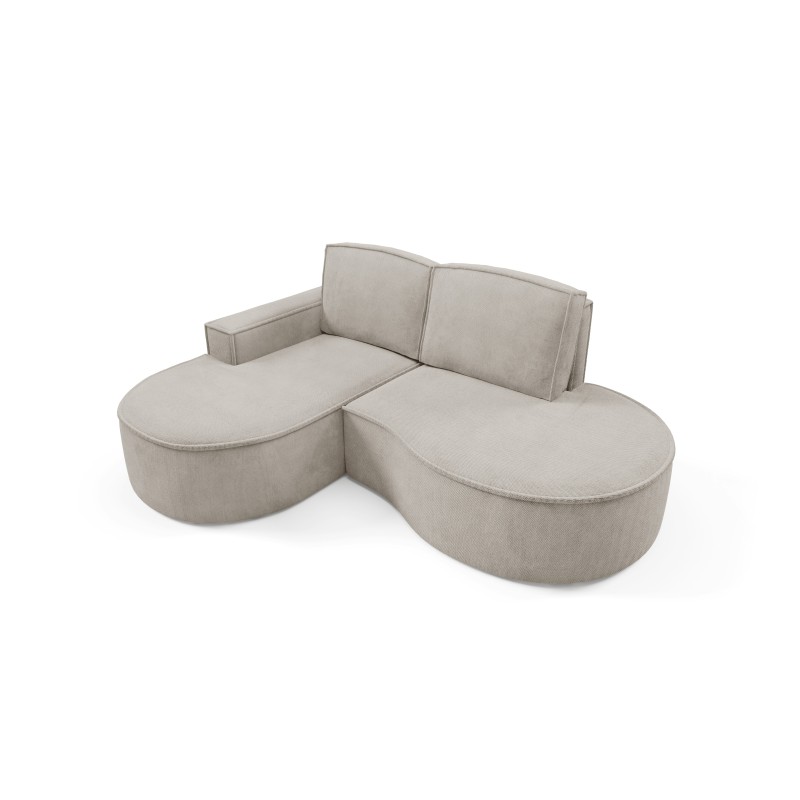 MOLLY Left-Handed Corner Sofa without Sleep Function, Freestanding in CURIO 11 Ash Grey Fabric MOLLY Left-Handed Corner Sofa without Sleep Function, Freestanding in CURIO 11 Ash Grey Fabric