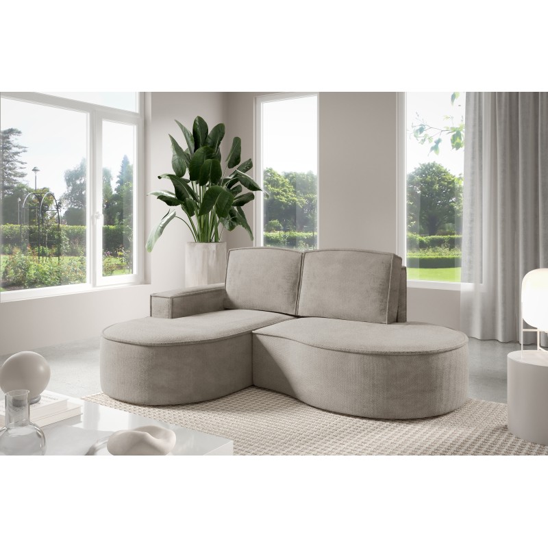 MOLLY Left-Handed Corner Sofa without Sleep Function, Freestanding in CURIO 11 Ash Grey Fabric MOLLY Left-Handed Corner Sofa without Sleep Function, Freestanding in CURIO 11 Ash Grey Fabric