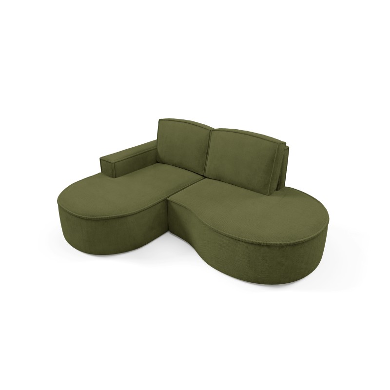 MOLLY Left-Hand Corner Sofa without Sleep Function, Free-Standing in CURIO 39 Green Fabric MOLLY Left-Hand Corner Sofa without Sleep Function, Free-Standing in CURIO 39 Green Fabric
