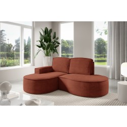 MOLLY Left-Handed Corner Sofa without Sleep Function, Free-Standing in CURIO 55 Brown Fabric MOLLY Left-Handed Corner Sofa without Sleep Function, Free-Standing in CURIO 55 Brown Fabric