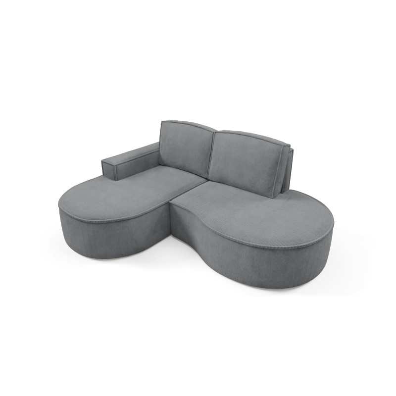 MOLLY Left-Handed Corner Sofa without Sleep Function, Freestanding in CURIO 97 Grey Fabric MOLLY Left-Handed Corner Sofa without Sleep Function, Freestanding in CURIO 97 Grey Fabric