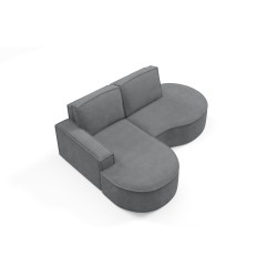 MOLLY Left-Handed Corner Sofa without Sleep Function, Freestanding in CURIO 97 Grey Fabric MOLLY Left-Handed Corner Sofa without Sleep Function, Freestanding in CURIO 97 Grey Fabric