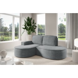 MOLLY Left-Handed Corner Sofa without Sleep Function, Freestanding in CURIO 97 Grey Fabric MOLLY Left-Handed Corner Sofa without Sleep Function, Freestanding in CURIO 97 Grey Fabric
