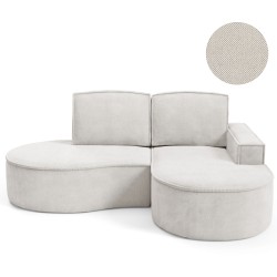 MOLLY Right-Hand Corner Sofa without Sleep Function, Free-Standing in CURIO 02 White Fabric MOLLY Right-Hand Corner Sofa without Sleep Function, Free-Standing in CURIO 02 White Fabric