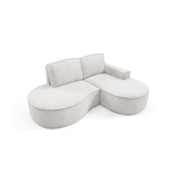 MOLLY Right-Hand Corner Sofa without Sleep Function, Free-Standing in CURIO 02 White Fabric MOLLY Right-Hand Corner Sofa without Sleep Function, Free-Standing in CURIO 02 White Fabric