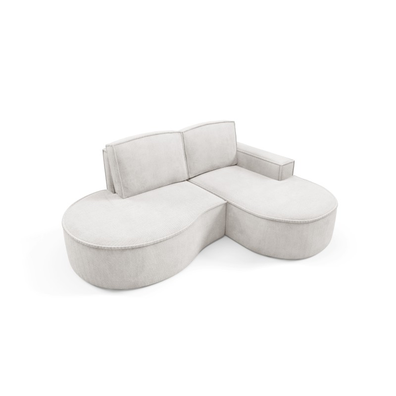 MOLLY Right-Hand Corner Sofa without Sleep Function, Free-Standing in CURIO 02 White Fabric MOLLY Right-Hand Corner Sofa without Sleep Function, Free-Standing in CURIO 02 White Fabric