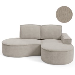 "MOLLY Right-Handed Corner Sofa without Sleep Function, Free-Standing in CURIO 11 Ash Fabric" "MOLLY Right-Handed Corner Sofa without Sleep Function, Free-Standing in CURIO 11 Ash Fabric"