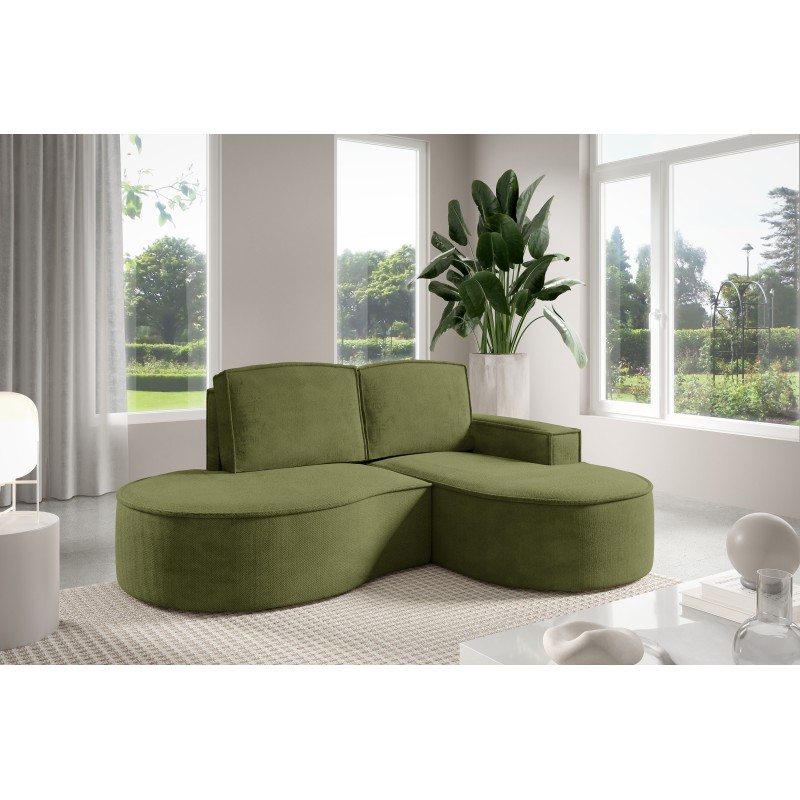 "MOLLY Right-Handed Corner Sofa without Sleep Function, Free-Standing in CURIO 39 Green Fabric" "MOLLY Right-Handed Corner Sofa without Sleep Function, Free-Standing in CURIO 39 Green Fabric"