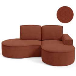 MOLLY Right-Handed Corner Sofa without Sleep Function, Freestanding in CURIO 55 Brown Fabric MOLLY Right-Handed Corner Sofa without Sleep Function, Freestanding in CURIO 55 Brown Fabric