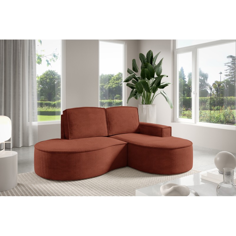 MOLLY Right-Handed Corner Sofa without Sleep Function, Freestanding in CURIO 55 Brown Fabric MOLLY Right-Handed Corner Sofa without Sleep Function, Freestanding in CURIO 55 Brown Fabric