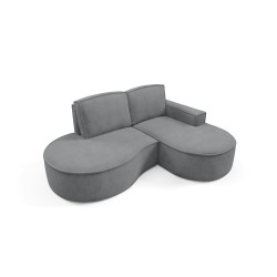 MOLLY Right-Handed Corner Sofa without Sleep Function, Free-Standing in CURIO 97 Grey Fabric MOLLY Right-Handed Corner Sofa without Sleep Function, Free-Standing in CURIO 97 Grey Fabric