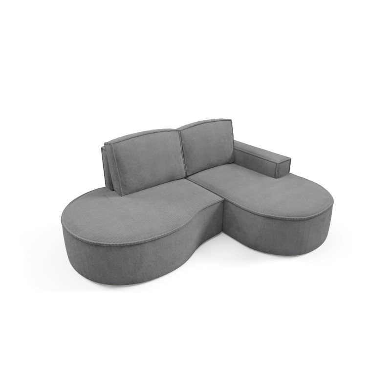 MOLLY Right-Handed Corner Sofa without Sleep Function, Free-Standing in CURIO 97 Grey Fabric MOLLY Right-Handed Corner Sofa without Sleep Function, Free-Standing in CURIO 97 Grey Fabric