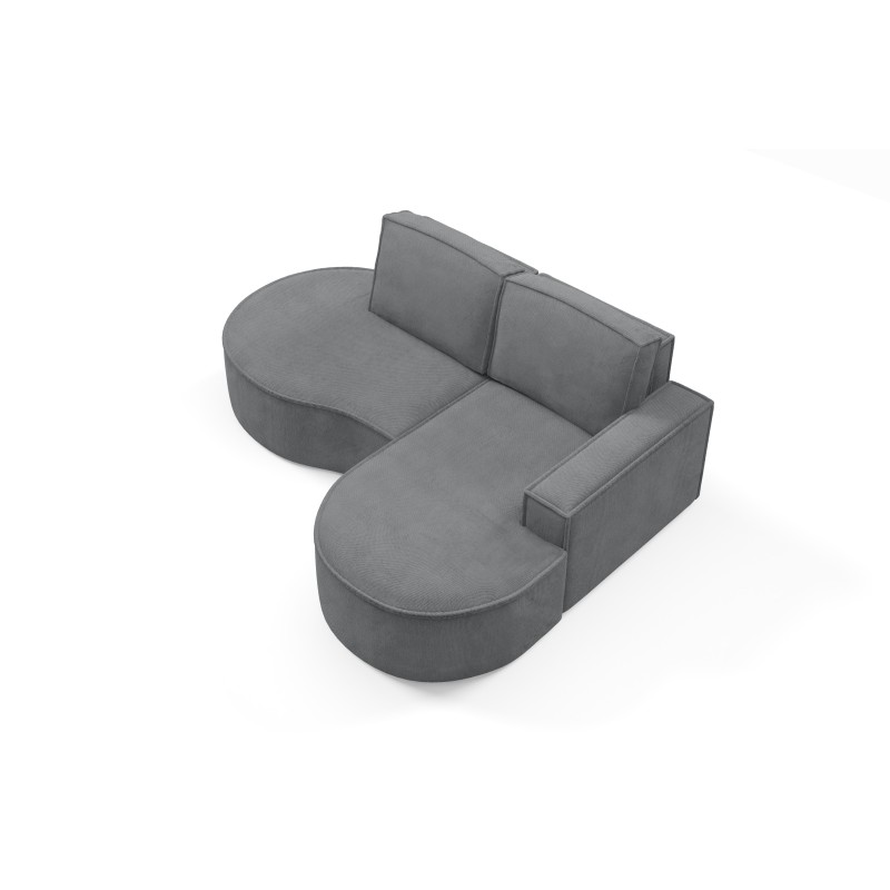 MOLLY Right-Handed Corner Sofa without Sleep Function, Free-Standing in CURIO 97 Grey Fabric MOLLY Right-Handed Corner Sofa without Sleep Function, Free-Standing in CURIO 97 Grey Fabric