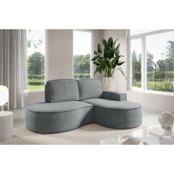 MOLLY Right-Handed Corner Sofa without Sleep Function, Free-Standing in CURIO 97 Grey Fabric MOLLY Right-Handed Corner Sofa without Sleep Function, Free-Standing in CURIO 97 Grey Fabric