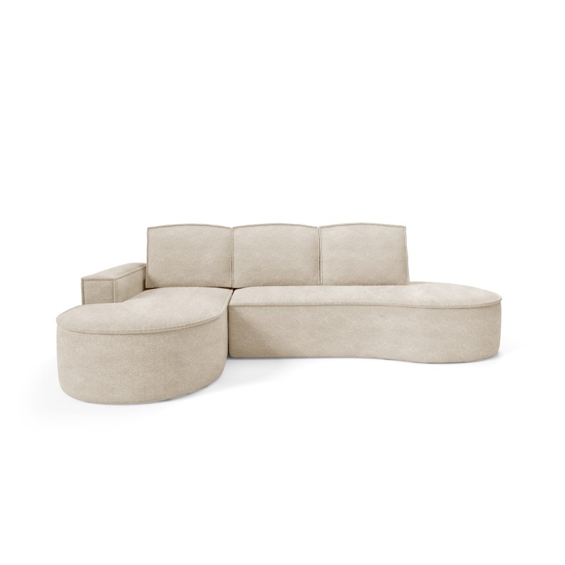 "MOLLY Left-Hand Corner Sofa with Sleep Function, Freestanding ABRIAMO 03 Beige Fabric" "MOLLY Left-Hand Corner Sofa with Sleep Function, Freestanding ABRIAMO 03 Beige Fabric"