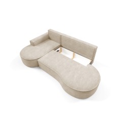 "MOLLY Left-Hand Corner Sofa with Sleep Function, Freestanding ABRIAMO 03 Beige Fabric" "MOLLY Left-Hand Corner Sofa with Sleep Function, Freestanding ABRIAMO 03 Beige Fabric"