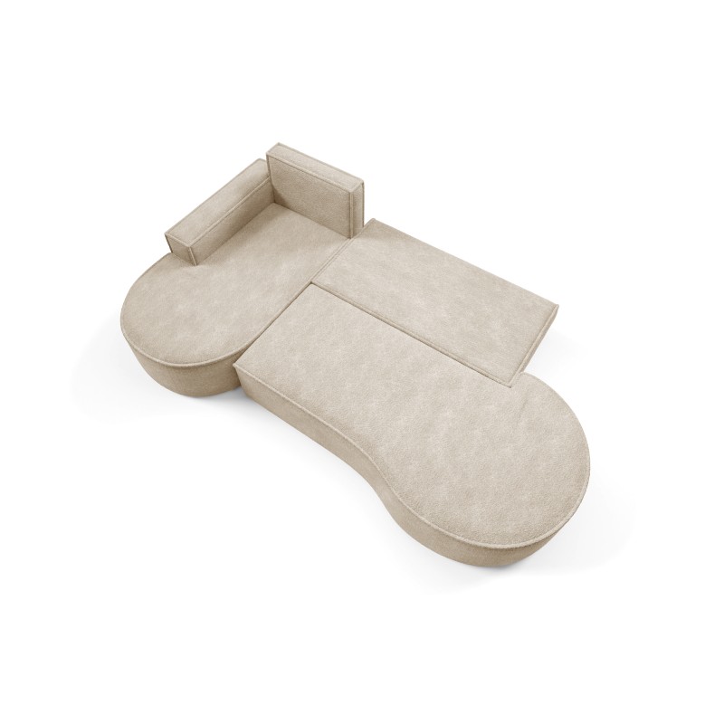 "MOLLY Left-Hand Corner Sofa with Sleep Function, Freestanding ABRIAMO 03 Beige Fabric" "MOLLY Left-Hand Corner Sofa with Sleep Function, Freestanding ABRIAMO 03 Beige Fabric"