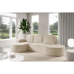"MOLLY Left-Hand Corner Sofa with Sleep Function, Freestanding ABRIAMO 03 Beige Fabric" "MOLLY Left-Hand Corner Sofa with Sleep Function, Freestanding ABRIAMO 03 Beige Fabric"