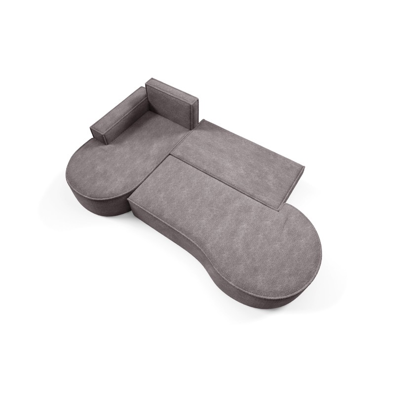 MOLLY Left-Handed Corner Sofa with Sleep Function, Free-Standing in ABRIAMO 07 Gray Fabric MOLLY Left-Handed Corner Sofa with Sleep Function, Free-Standing in ABRIAMO 07 Gray Fabric