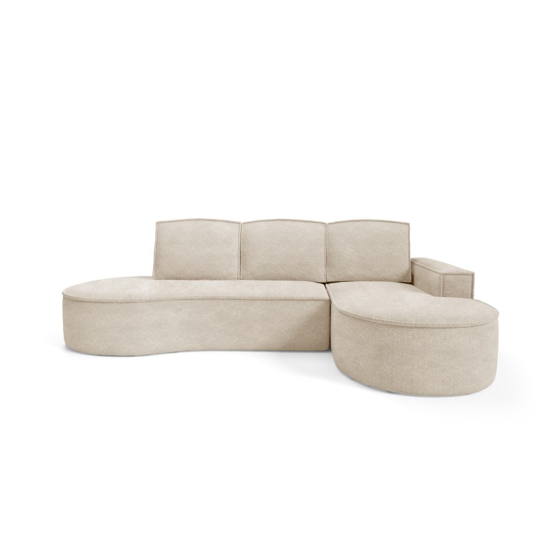 "MOLLY Right-Hand Corner Sofa with Sleep Function, Free-Standing in ABRIAMO 03 Beige Fabric" "MOLLY Right-Hand Corner Sofa with Sleep Function, Free-Standing in ABRIAMO 03 Beige Fabric"