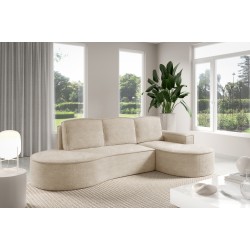 "MOLLY Right-Hand Corner Sofa with Sleep Function, Free-Standing in ABRIAMO 03 Beige Fabric" "MOLLY Right-Hand Corner Sofa with Sleep Function, Free-Standing in ABRIAMO 03 Beige Fabric"