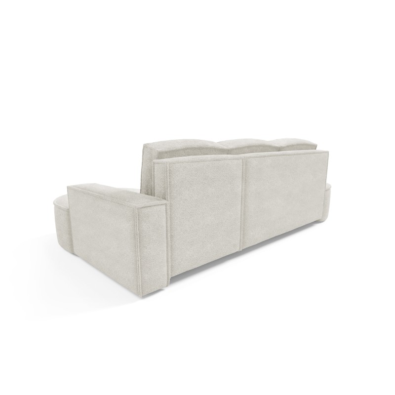 "MOLLY Right-Handed Corner Sofa with Sleep Function, Freestanding in ABRIAMO 04 White Fabric" "MOLLY Right-Handed Corner Sofa with Sleep Function, Freestanding in ABRIAMO 04 White Fabric"