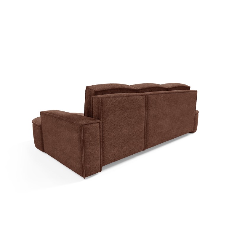MOLLY Right-Hand Corner Sofa with Sleep Function, Free-Standing in ABRIAMO 12 Brown Fabric MOLLY Right-Hand Corner Sofa with Sleep Function, Free-Standing in ABRIAMO 12 Brown Fabric