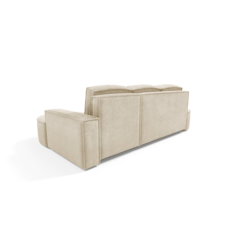"MOLLY Left-Handed Corner Sofa with Sleep Function, Free-Standing in CURIO 09 Beige Fabric" "MOLLY Left-Handed Corner Sofa with Sleep Function, Free-Standing in CURIO 09 Beige Fabric"