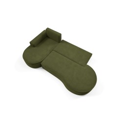 "MOLLY Left-Handed Corner Sofa with Sleep Function, Free-Standing in CURIO 39 Green Fabric" "MOLLY Left-Handed Corner Sofa with Sleep Function, Free-Standing in CURIO 39 Green Fabric"