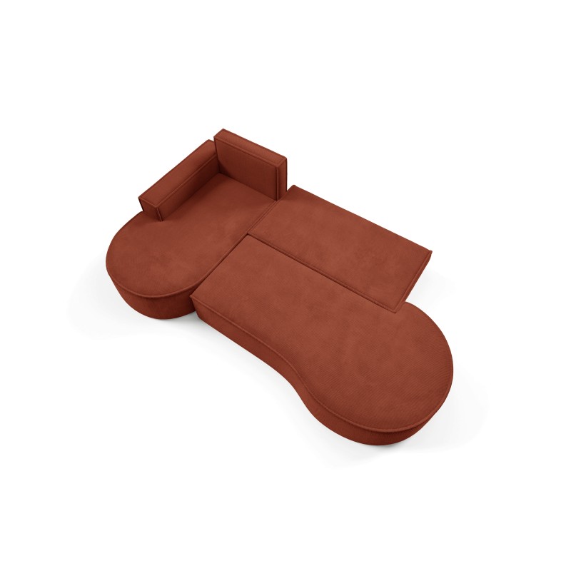 "MOLLY Left-Handed Corner Sofa with Sleep Function, Free-Standing in CURIO 55 Brown Fabric" "MOLLY Left-Handed Corner Sofa with Sleep Function, Free-Standing in CURIO 55 Brown Fabric"