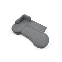 "MOLLY Left-Hand Corner Sofa with Sleep Function, Free-Standing in CURIO 97 Grey Fabric" "MOLLY Left-Hand Corner Sofa with Sleep Function, Free-Standing in CURIO 97 Grey Fabric"