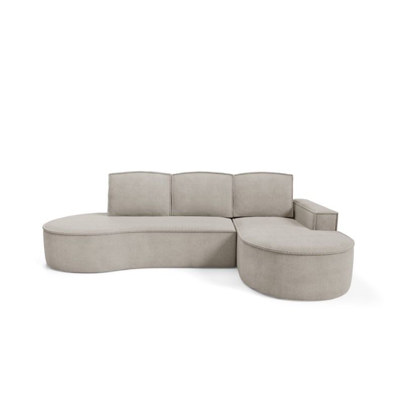 MOLLY Right-Hand Corner Sofa with Sleep Function, Free-Standing in CURIO 11 Ash Grey Fabric MOLLY Right-Hand Corner Sofa with Sleep Function, Free-Standing in CURIO 11 Ash Grey Fabric