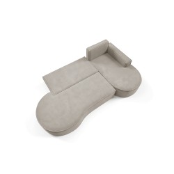 MOLLY Right-Hand Corner Sofa with Sleep Function, Free-Standing in CURIO 11 Ash Grey Fabric MOLLY Right-Hand Corner Sofa with Sleep Function, Free-Standing in CURIO 11 Ash Grey Fabric