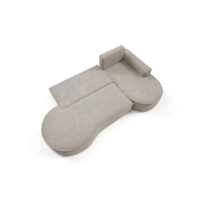 MOLLY Right-Hand Corner Sofa with Sleep Function, Free-Standing in CURIO 11 Ash Grey Fabric MOLLY Right-Hand Corner Sofa with Sleep Function, Free-Standing in CURIO 11 Ash Grey Fabric