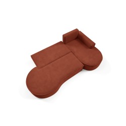 "MOLLY Right-Hand Corner Sofa with Sleep Function, Freestanding in CURIO 55 Brown Fabric" "MOLLY Right-Hand Corner Sofa with Sleep Function, Freestanding in CURIO 55 Brown Fabric"