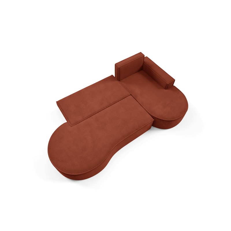 "MOLLY Right-Hand Corner Sofa with Sleep Function, Freestanding in CURIO 55 Brown Fabric" "MOLLY Right-Hand Corner Sofa with Sleep Function, Freestanding in CURIO 55 Brown Fabric"