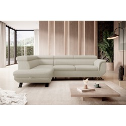 RAVEN L Left-Handed Free-Standing Corner Sofa with Sleep Function in ARAGON 03 Beige Fabric - VERSAILLES Edition RAVEN L Left-Handed Free-Standing Corner Sofa with Sleep Function in ARAGON 03 Beige Fabric - VERSAILLES Edition