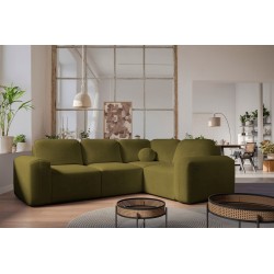 Ecksofa Monaco II mit Schlaffunktion im Veloursstoff, Velo 629 - Eleganz und Funktionalität in einem