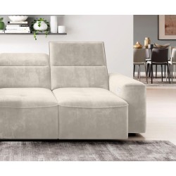 COLOMBO Mini Left-Handed Corner Sofa with Electric Sleep Function and PALLADIUM 02 Beige Storage Compartment from VERSAL COLOMBO Mini Left-Handed Corner Sofa with Electric Sleep Function and PALLADIUM 02 Beige Storage Compartment from VERSAL