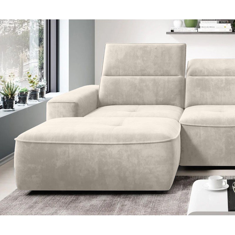 COLOMBO Mini Left-Handed Corner Sofa with Electric Sleep Function and PALLADIUM 02 Beige Storage Compartment from VERSAL COLOMBO Mini Left-Handed Corner Sofa with Electric Sleep Function and PALLADIUM 02 Beige Storage Compartment from VERSAL