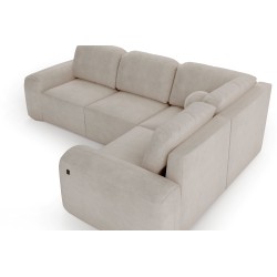 Narożnik Monaco II z funkcją spania w tkaninie Welur, Velo 627 - elegancja i funkcjonalność w jednym Narożnik Monaco II z funkcją spania w tkaninie Welur, Velo 627 - elegancja i funkcjonalność w jednym