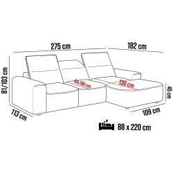 COLOMBO Mini Left-Hand Corner Sofa with Electric Sleep Function and PALLADIUM 10 Green Storage Box from WERSAL COLOMBO Mini Left-Hand Corner Sofa with Electric Sleep Function and PALLADIUM 10 Green Storage Box from WERSAL