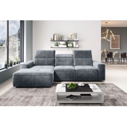 COLOMBO Mini Left-Handed Corner Sofa with Electric Sleep Function and PALLADIUM 15 Grey Storage WERSAL COLOMBO Mini Left-Handed Corner Sofa with Electric Sleep Function and PALLADIUM 15 Grey Storage WERSAL