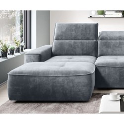 COLOMBO Mini Left-Handed Corner Sofa with Electric Sleep Function and PALLADIUM 15 Grey Storage WERSAL COLOMBO Mini Left-Handed Corner Sofa with Electric Sleep Function and PALLADIUM 15 Grey Storage WERSAL