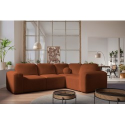 Ecksofa Monaco II mit Schlaffunktion in Samtstoff, Velo 627 - Eleganz und Funktionalität in einem