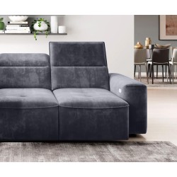 COLOMBO Mini Left-Handed Corner Sofa with Electric Sleep Function, PALLADIUM 16 Dark Gray Storage Compartment, VERSAL Edition COLOMBO Mini Left-Handed Corner Sofa with Electric Sleep Function, PALLADIUM 16 Dark Gray Storage Compartment, VERSAL Edition
