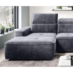 COLOMBO Mini Left-Handed Corner Sofa with Electric Sleep Function, PALLADIUM 16 Dark Gray Storage Compartment, VERSAL Edition COLOMBO Mini Left-Handed Corner Sofa with Electric Sleep Function, PALLADIUM 16 Dark Gray Storage Compartment, VERSAL Edition