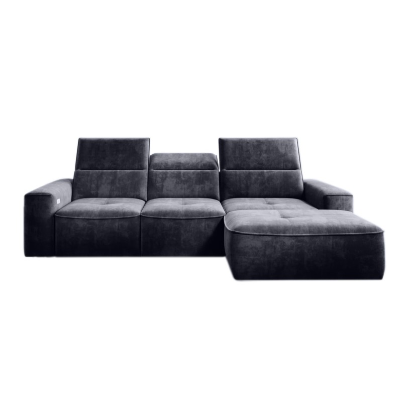 COLOMBO Mini Right-Hand Corner Sofa with Electric Sleep Function and PALLADIUM 19 Anthracite Storage Compartment WERSAL COLOMBO Mini Right-Hand Corner Sofa with Electric Sleep Function and PALLADIUM 19 Anthracite Storage Compartment WERSAL