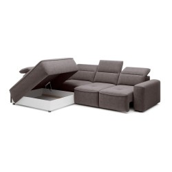 COLOMBO L Left-Handed Corner Sofa with Electric Sleep Function, Storage Compartment, ELEMENT 04 Ash Gray Version COLOMBO L Left-Handed Corner Sofa with Electric Sleep Function, Storage Compartment, ELEMENT 04 Ash Gray Version