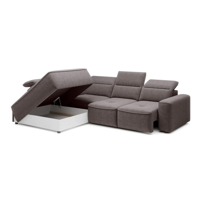 COLOMBO L Left-Handed Corner Sofa with Electric Sleep Function, Storage Compartment, ELEMENT 04 Ash Gray Version COLOMBO L Left-Handed Corner Sofa with Electric Sleep Function, Storage Compartment, ELEMENT 04 Ash Gray Version